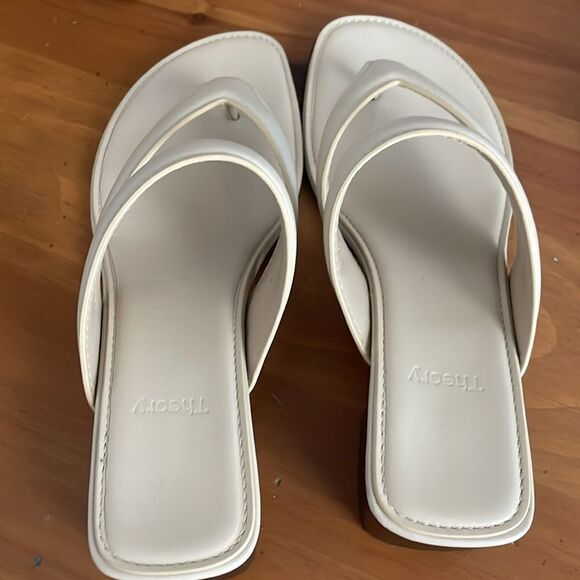 Theory Leather Thong Style Sandals - Picture 3 of 7